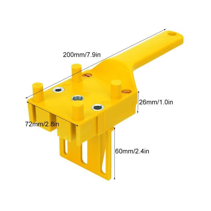 Gabarit De Défonceuse Aluminium 58x26mm Pour Serrure Porte 35mm - Bukimiseh (noir)