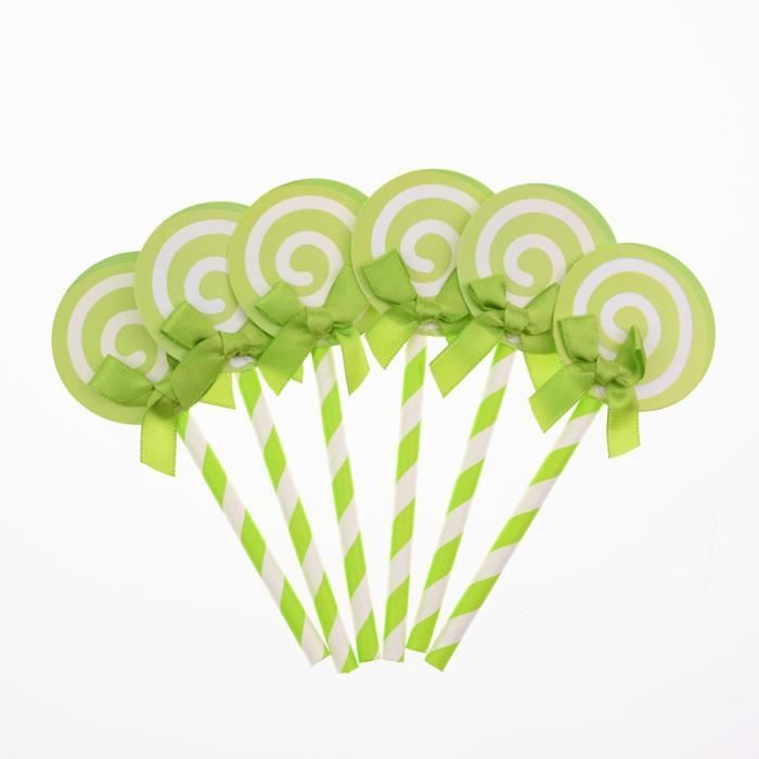 16 Décorations Pour Gâteau Avec Nœud Noir - Piques à Dessert Pour Décoration Mariage, Babyshower, Anniversaire - Lot