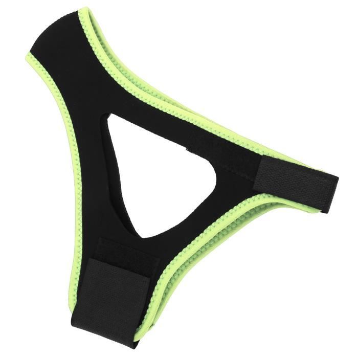Mentonnière En Néoprène Doux - Bandeau Anti-Ronflement Noir Et Bleu - Neuf