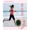 GRV Montre Connectée Femme Homme Smartwatch Fond d'écran Personnalisé Cardio Podometre pour iOS Android Telephone Montre-1