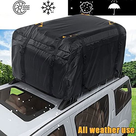 Coffre De Toit Pliable Voiture - Sac Étanche 135x51x51cm | 8 Sanglies | Pour SUV, Berline, Camping