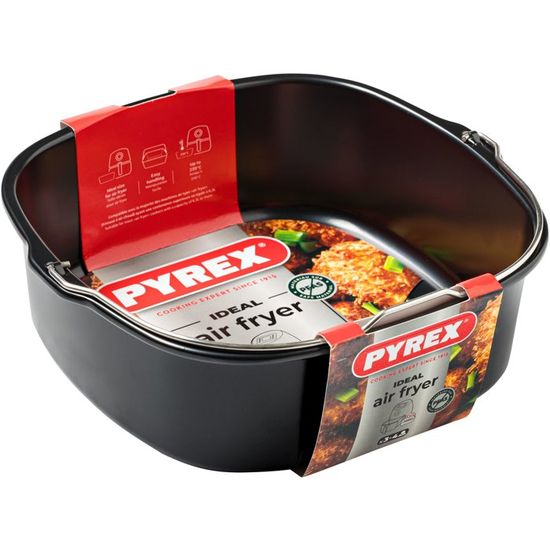 Panier Friteuse Sans Air (air Fryer) - Acier Inoxydable 304, 21x21x6 Cm, Avec Poignée - Pour Cuisson Uniforme - 14
