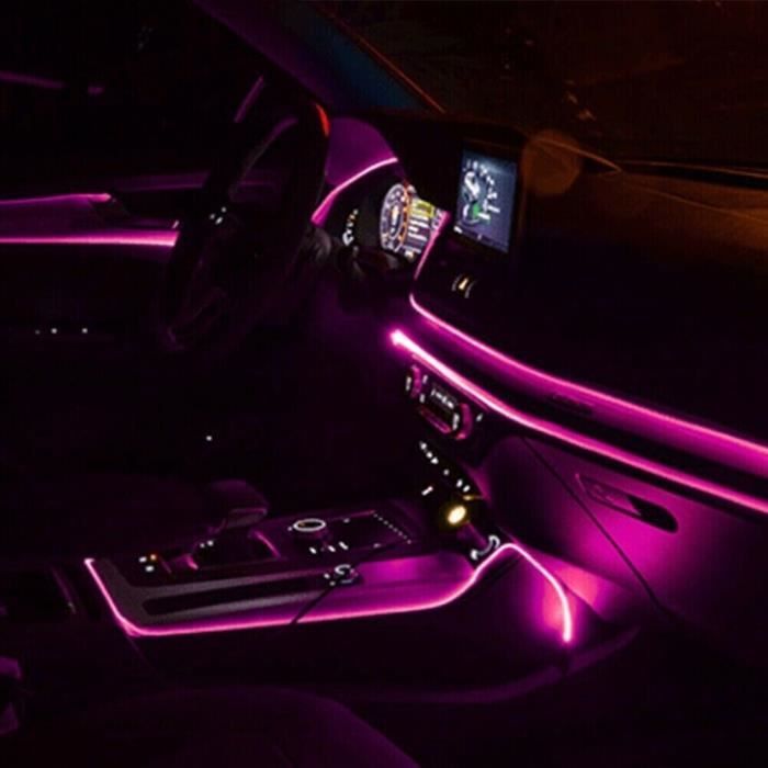 Bande lumineuse Led en néon pour voiture, éclairage d'intérieur
