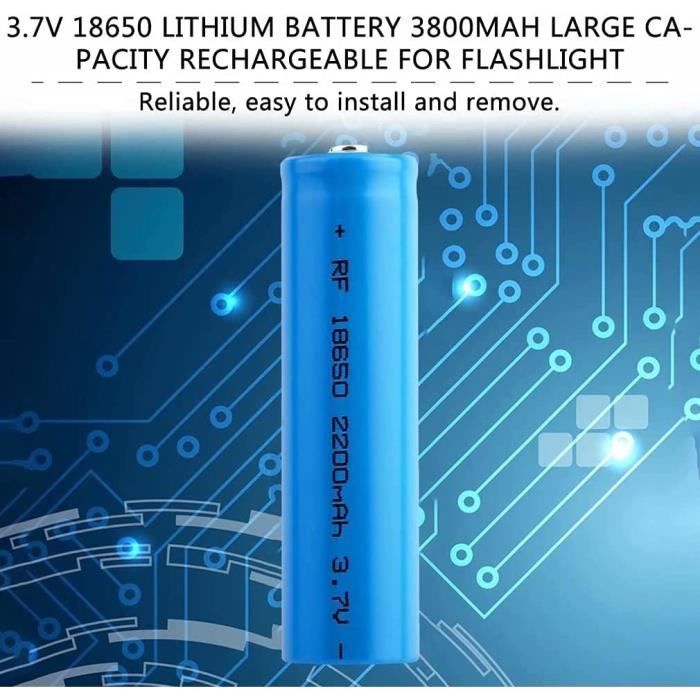 18650 3.7V li-ION Piles Rechargeables 2200mAh Haute Capacité Boutonné Top  Lithium Batteries pour Éclairage Solaire, Sonnette, [1173] - Cdiscount Jeux  - Jouets