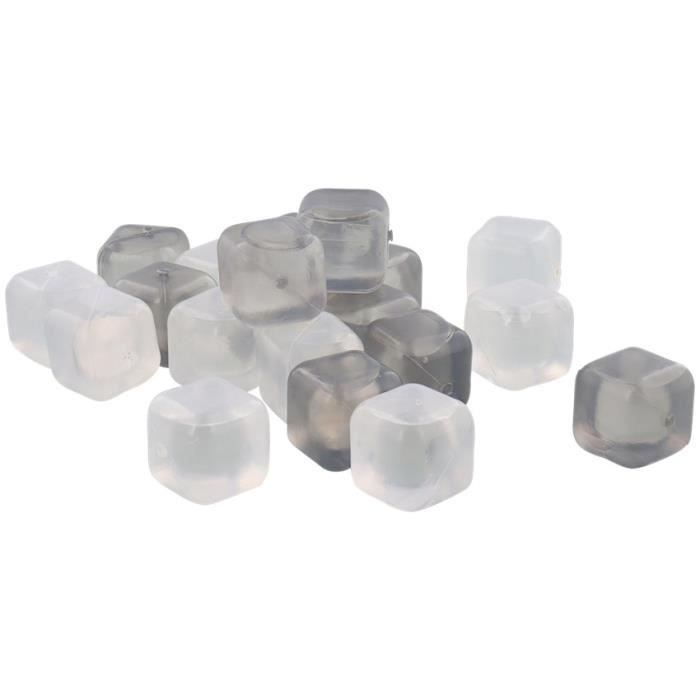 Glaçon en cube réutilisable transparent