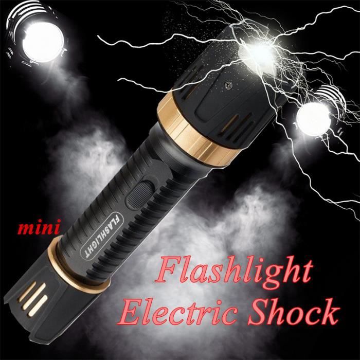 Autodéfense Stun LED Lampe de poche Stun Gun Self-Defense Défendez-vous  rechargeable électrique Tazer lampe de poche femmes - Cdiscount Bricolage