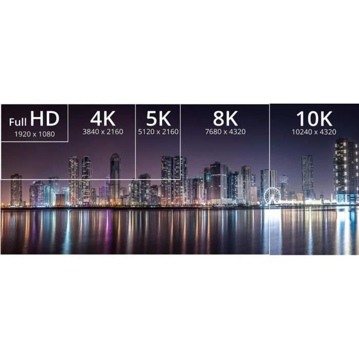 Bivani 8K 4K Cable HDMI Ultra Haute Vitesse 48 Gbps HDMI 2.1 jusqu a 10K 8K 60HZ 4K 120HZ 4320p Ultra HD Full Cdiscount TV Son Photo