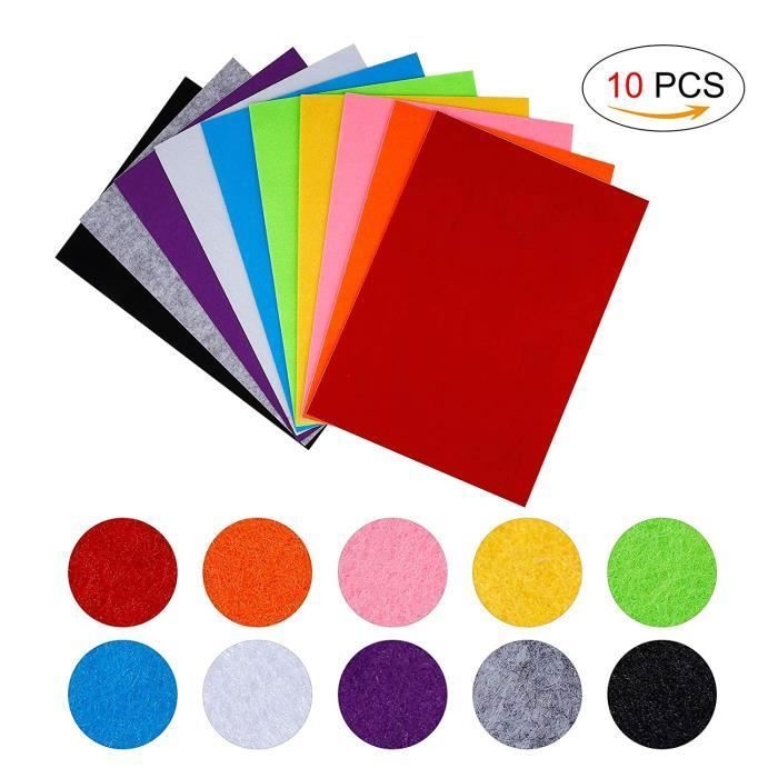 Lot De 40 Feuilles De Feutre 20 X 30 Cm – 40 Couleurs, Tissu Polyester Doux Pour Couture, Bricolage Et Projets Scolaires