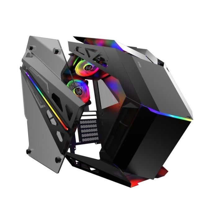 MRED - Boîtier PC Gamer ATX - RGB Stealth Fighter - Cdiscount