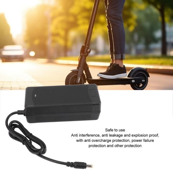 Chargeur Pour Scooter électrique 42V 2A – 4 Embouts Inclus, Bloc D'alimentation, Compatible Batteries Lithium-ion 36V