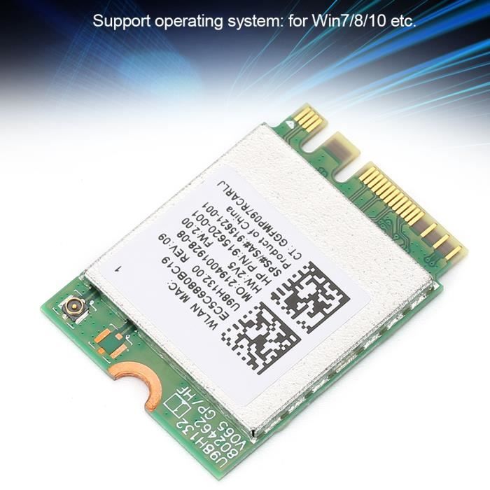 Carte Réseau WiFi, Carte Réseau Sans Fil Pour 9461NGW Interface M.2 433 Mbit/s, Prise En Charge Bluetooth 5.0, Module WiFi Bluetooth 2,4 G/5 G, Default