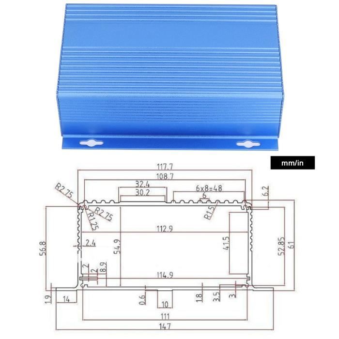 Résistance 25W 50 Ohms Boîtier Aluminium – Charge Montée Châssis 5% Pour LED Auto, Convertisseur, Moteur