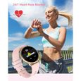 GRV Montre Connectée Femme Homme Smartwatch Fond d'écran Personnalisé Cardio Podometre pour iOS Android Telephone Montre-2
