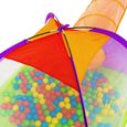 TECTAKE Tente enfant avec Tunnel de jeu + 200 Balles + Sac de transport - Multicolore-2