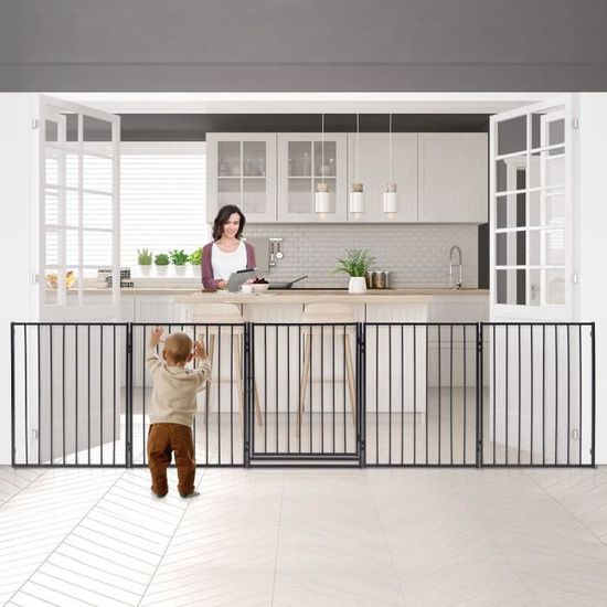 Pare feu cheminée pliable 3 panneaux HOMCOM en acier avec décor