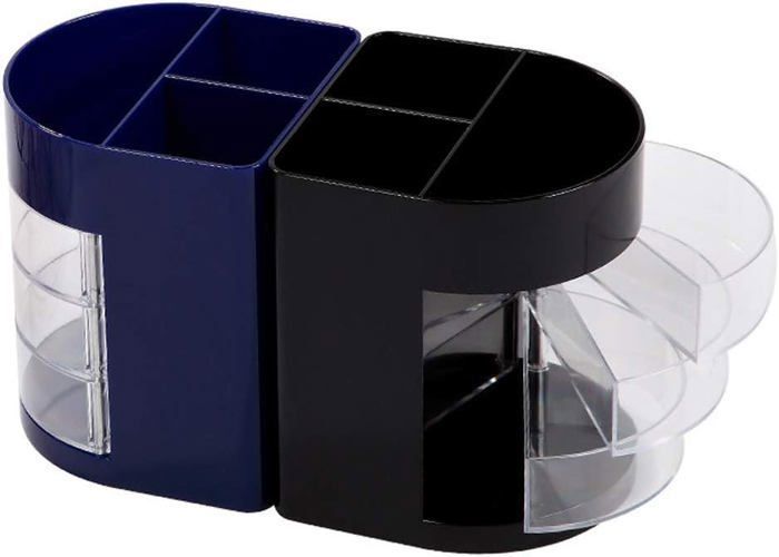 Organiseur De Bureau Multifonction - Petite Boîte De Rangement Pour Stylos, Fournitures, Maquillage - Plastique