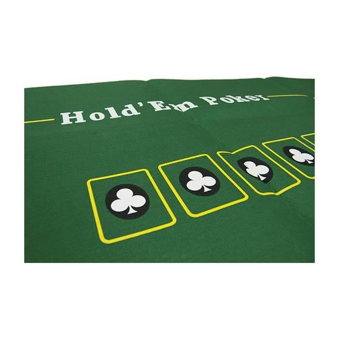 Tapis de jeu cartes Poker pas cher en feutrine vert pour joueurs texax