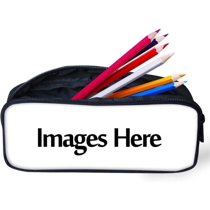 Trousse à Crayons Double Compartiment - Motif Carlin Ou Flammes Basket | Grande Capacité école & Bureau