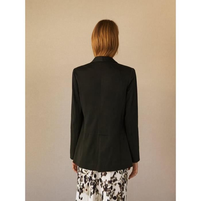 Blazer Femme En Lin - Coupe Droite Avec Revers Ouvert - Manches Longues - Taille S à 5XL - Automne/printemps