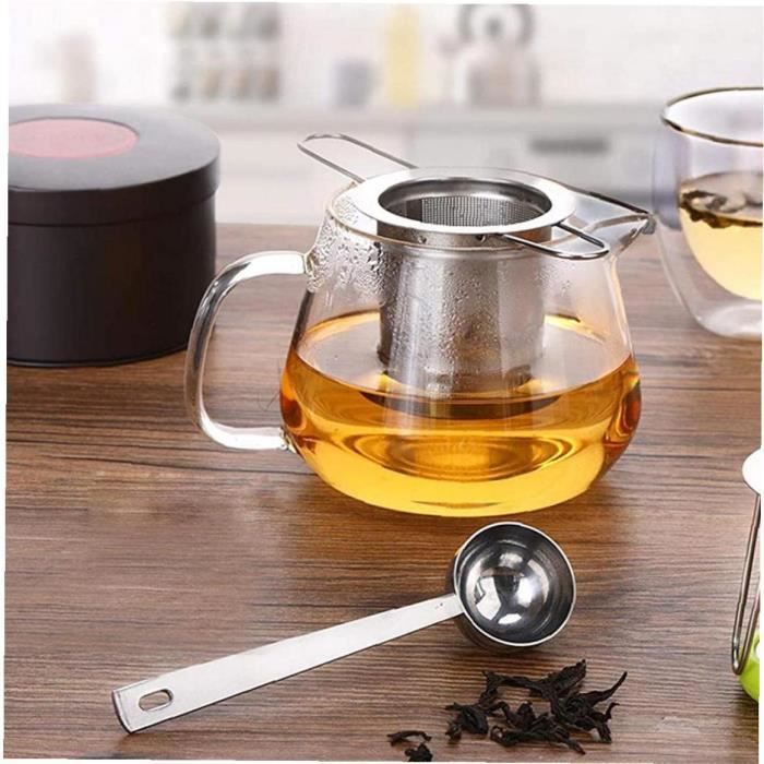 Filtre à thé en acier inoxydable d'Infuser en acier inoxydable avec petit  tamis et Diffuseur de thé couvercle pour le thé en vrac - Cdiscount Maison