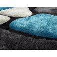 Tapis shaggy PIETRA turquoise et gris - polyester - 120*170cm -3