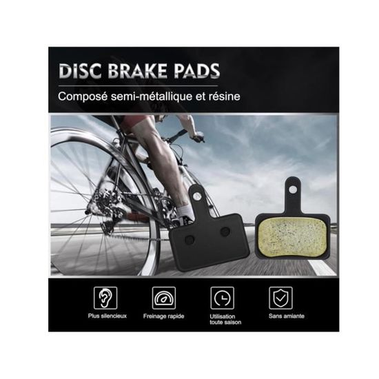 Okuleya Lot De 4 Plaquettes Frein Vélo B01S - Freinage Haute Perfo Pour Deore, TRP, Tektro - Compatible VTT & Vélo Route