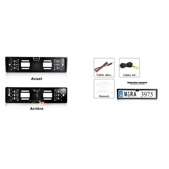 2/ x Support Support de plaque T Plaque dimmatriculation Chrom/é m/étallis/é voiture Accessoires voiture Car