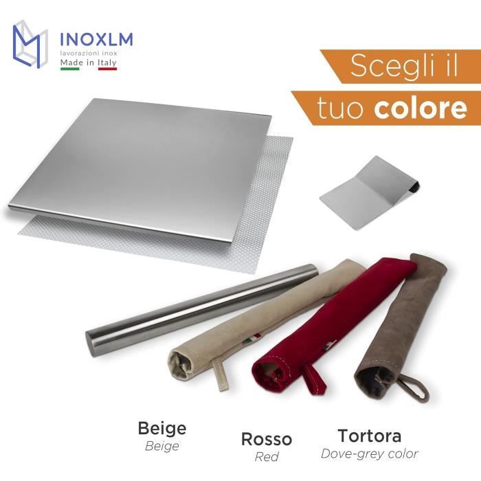 INOXLM Plaque Inox Cuisine 30x50cm en acier Inoxydable, Planche a