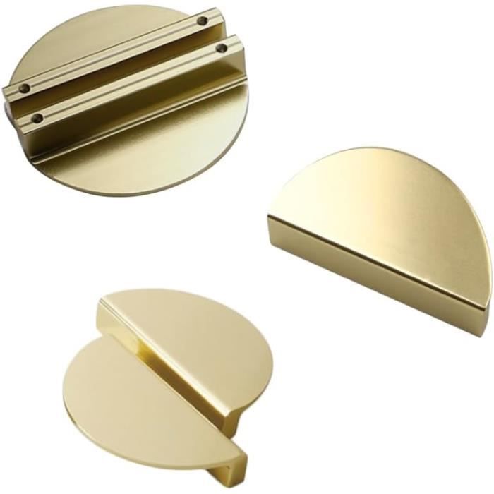 Lot De 3 Poignées Demi-lune 81mm En Cuivre Pour Meuble/tiroir - Occasion En état Fonctionnel