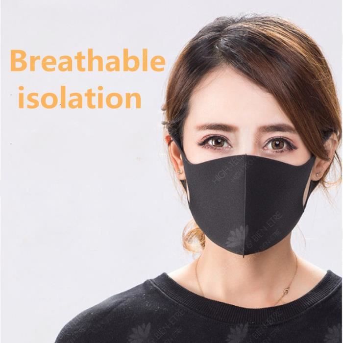 HTBE® Masque en éponge, anti-pollen, respirant, lavable, non jetable, anti-poussière  et anti-froid