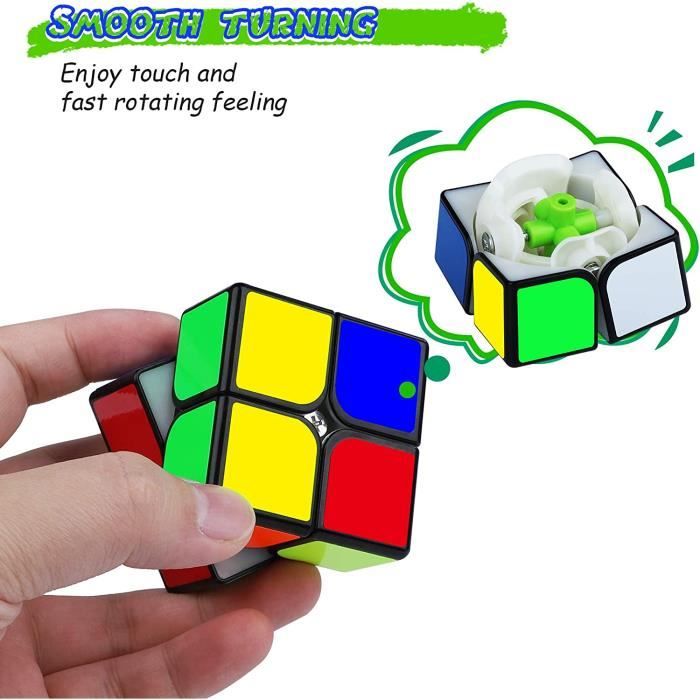 KidsPark Speed Magic Cube 2x2, Lisse Cube de Vitesse Magique Cubo 2x2x2