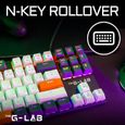 Clavier Gaming - THE G-LAB - KEYZ-MERCURY-C/FR - Mécanique - TKL - 3coloris Blanc+Noir+OrangeFR-4