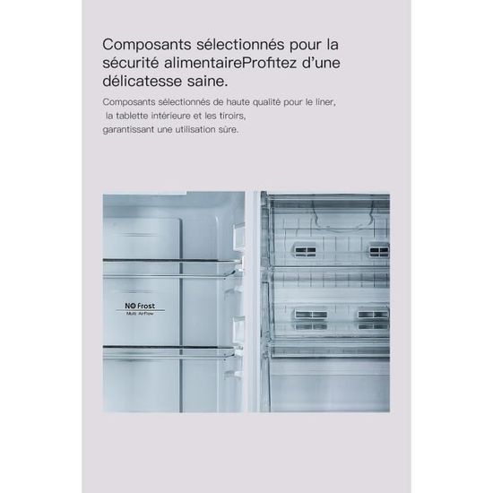 CHiQ Réfrigérateur congélateur bas Vintage, FBM250NE2R3 250L (180 + 70)  Froid ventilé, No Frost, noir, portes réversibles, A++, 42 db - Boutique en  ligne 100% fiable.