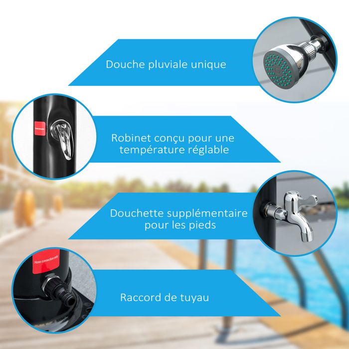 Douche extérieure sur trépied idéale en Camping-car, Caravane, Fourgon
