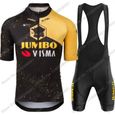 L - Maillot de Cyclisme Jumbo Visma France Tour pour Homme,Vêtements de cyclisme Wout van Aert Champion de Be-0