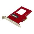 STARTECH Adaptateur U.2 vers PCIe pour SSD U.2 NVMe - SFF-8639 - PCI Express 3.0 x4 - Carte PCIe U.2-0