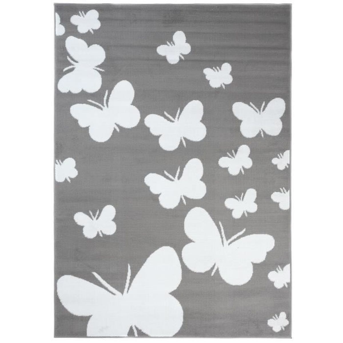 Tapiso Luxury Tapis De Salon Chambre Ado Design Moderne Gris Blanc Motif Papillons Fin Tres Doux 200 X 300 Cm Achat Vente Tapis Soldes Cdiscount