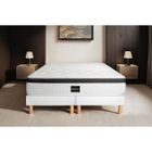 PRESTIGE LITERIE Ensemble sommier matelas 160x200 Privilège Mémoire de forme - 26 cm - Equilibré - double sommiers blanc