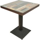 MENGDA TABLE HAUTE TABLE CARRÉE DESIGN INDUSTRIEL 60*60*75cm