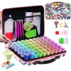 OLY MAGIC Boite de Rangement - OLYMAGIC - 60 Emplacements - Accessoires Diamond Painting - Blanc - Adulte