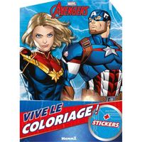 Hemma - Marvel Avengers - Vive le coloriage   Livre de coloriage avec stickers  Dès 4 ans - Collectif 0x0