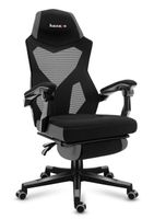 HUZARO Combat 3.0 grey Chaise de jeu ergonomique Hauteur réglable Pivotante Inclinable tissu aéré Repose-pieds Têtière