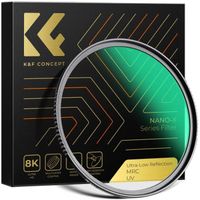 K&F Concept Filtre UV à très faible réflexion de 37 mm avec 28 revêtements multicouches série Nano-X