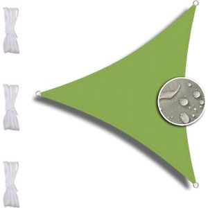VOILE D'OMBRAGE Voile d'ombrage triangle 2.4x2.4x2.4m - Imperméable et anti-UV - Vert en polyester haute densité