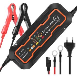 12/ V6/ a Smart Rapide Chargeur de Batterie Plomb-Acide avec Affichage LCD pour Auto Camion Moto Bateau RV Gazon Tracteur/ / EU Clevoers Moto Chargeur de Batterie au Plomb//Mainteneur