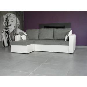 Atlas Canapé Dangle Convertible Noirgris Achat Vente