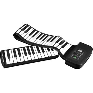 Nicololfle Piano flexible 88 touches 133 cm - 18,5 cm . Piano enroulable Clavier électronique portable en silicone 