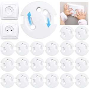 Generic LOT DE 6 Cache prise simple a mettre et enlever prise de courant  Electrique protection bébé sécurité enfant avec un STICKER à prix pas cher