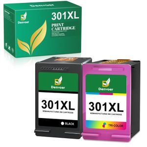 HP 301 pack de 2 cartouches d'encre noir/trois couleurs authentiques  (N9J72AE) prix Maroc