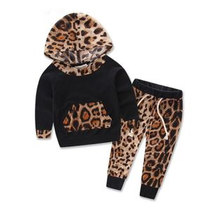 Ensemble de vêtements Ensemble bébé fille léopard manches longues - app4811
